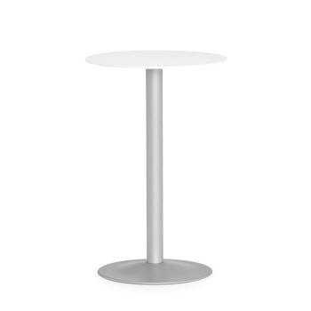 Barový stôl LILY, Ø 700 mm, biela / šedá obrázok
