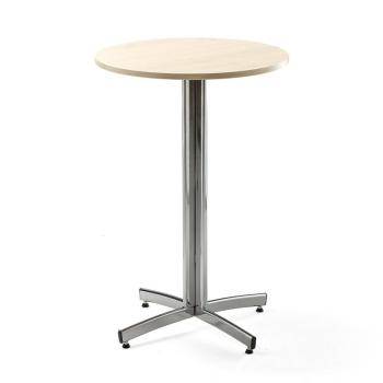 Barový stôl SANNA, Ø 700x1050 mm, breza, chróm obrázok