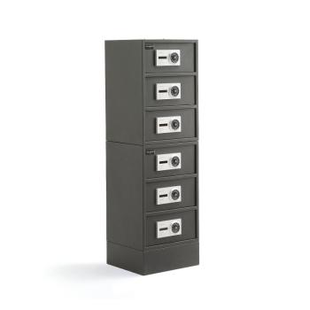 Bezpečnostná skrinka VALUE, 6 priehradok, elektronický zámok obrázok