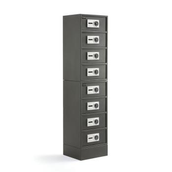 Bezpečnostná skrinka VALUE, 8 priehradok, elektronický zámok obrázok