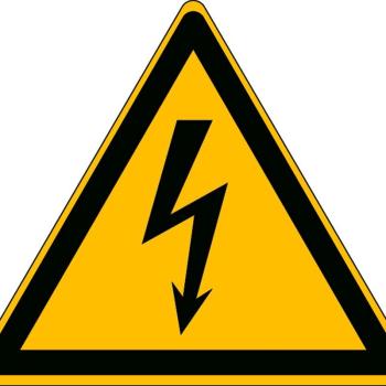 Bezpečnostné značenie: Pozor, elektrina, polyester, V:200 mm obrázok
