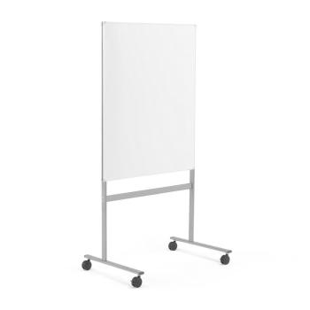 Biela magnetická tabuľa s kolieskami DORIS, 1000x1200 mm obrázok
