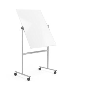 Biela magnetická tabuľa s kolieskami DORIS, obojstranná, 1000x1200 mm obrázok