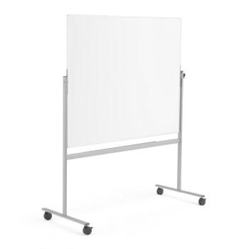 Biela magnetická tabuľa s kolieskami DORIS, obojstranná, 1500x1200 mm obrázok