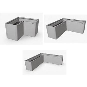 Biohort Hrantík Belvedere MIDI L 61 cm (strieborná metalíza) 102 x 102 cm (7 krabíc) obrázok
