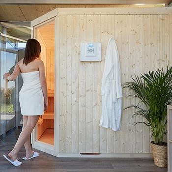Biohort Model sauna k domčekom Biohort Casanova pozície  vľevo obrázok