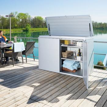Biohort Multiúčelový úložný box HighBoard 200 x 84 x 127 (strieborná metalíza) 200 cm (3 krabice) obrázok