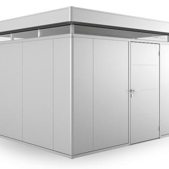 Biohort Záhradný domček BIOHORT CasaNova 330 x 330 (strieborná metalíza) orientace dveří vľavo obrázok