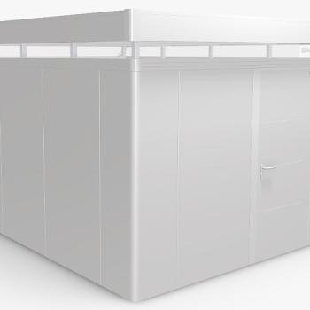 Biohort Záhradný domček BIOHORT CasaNova 330 x 430 (strieborná metalíza) orientace dverí vľavo obrázok
