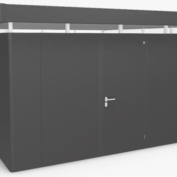 Biohort Záhradný domček BIOHORT CasaNova 430 x 430 (tmavo sivá metalíza) orientace dverí vľavo obrázok