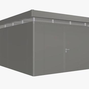 Biohort Záhradný domček BIOHORT CasaNova 430 x 530 (sivá kremeň metalíza) orientace dverí vľavo obrázok