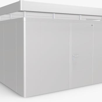Biohort Záhradný domček BIOHORT CasaNova 430 x 530 (strieborná metalíza) orientace dverí vľavo obrázok