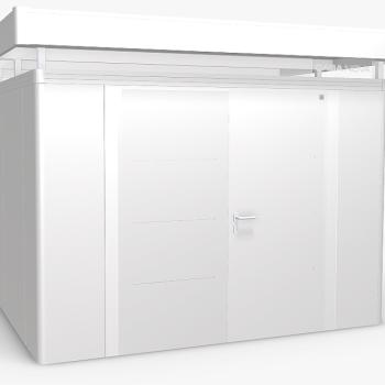 Biohort Záhradný domček BIOHORT CasaNova DUO 330 x 330 (strieborná metalíza) orientácia dverí vpravo obrázok