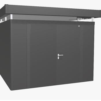 Biohort Záhradný domček BIOHORT CasaNova DUO 330 x 330 (tmavo sivá metalíza) orientace dverí vľavo obrázok