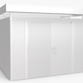 Biohort Záhradný domček BIOHORT CasaNova DUO 330 x 430 (strieborná metalíza) orientace dverí vpravo obrázok