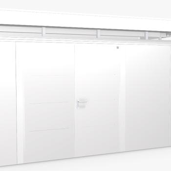 Biohort Záhradný domček BIOHORT CasaNova DUO 430 x 230 (strieborná metalíza) orientace dverí vľavo obrázok