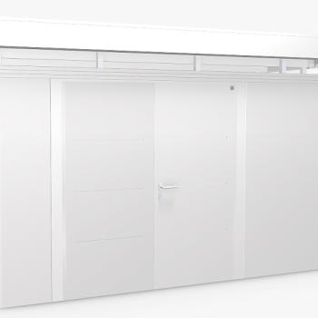 Biohort Záhradný domček BIOHORT CasaNova DUO 430 x 430 (strieborná metalíza) orientace dverí vľavo obrázok