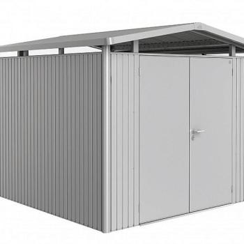 Biohort Záhradný domček BIOHORT Panorama DUO P5 273 x 318 (strieborná metalíza) obrázok