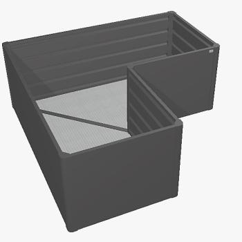 Biohort Zvýšený truhlík na zeleninu L (tmavo sivá metalíza) L (4 škatule) obrázok