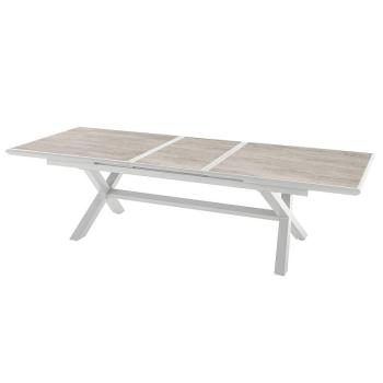 DEOKORK Hliníkový stôl BERGAMO I. 220/279 cm (biela) obrázok