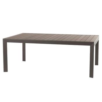 DEOKORK Hliníkový stôl BRIXEN 200/320 cm (šedo-hnedá) obrázok