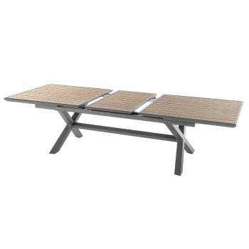 DEOKORK Hliníkový stôl VERONA 220/279 cm (šedo-hnedý/medová) obrázok