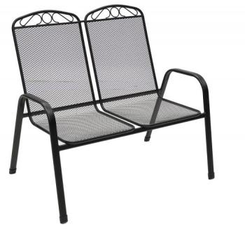 DEOKORK Kovová lavice GREY (čierna) obrázok