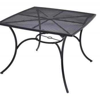 DEOKORK Kovový stôl QUADRA 100x100 cm (čierna) obrázok