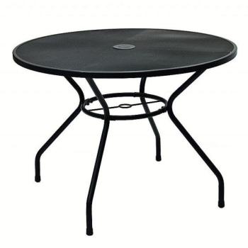DEOKORK Kovový stôl TAMPA ø 106 cm (čierna) obrázok