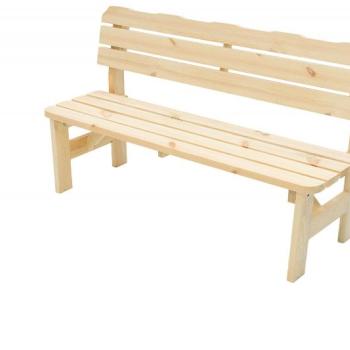 DEOKORK Masívna drevená záhradná lavice z borovice drevo 32 mm (150 cm) obrázok