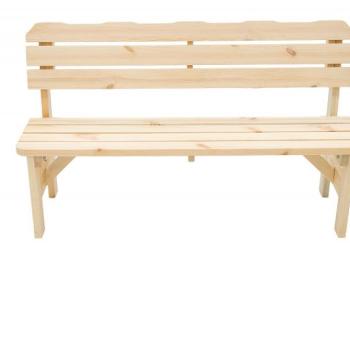 DEOKORK Masívna drevená záhradná lavice z borovice drevo 32 mm (200 cm) obrázok