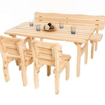 DEOKORK Masívne záhradná zostava z borovice VIKING 1+2+1 (40 mm) - rôzne dĺžky 200 cm obrázok