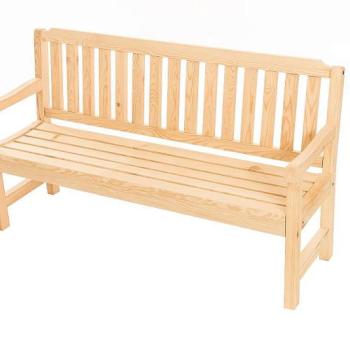 DEOKORK Masívne záhradné lavice z borovice LONDON (32 mm) - rôzne dĺžky 200 cm obrázok
