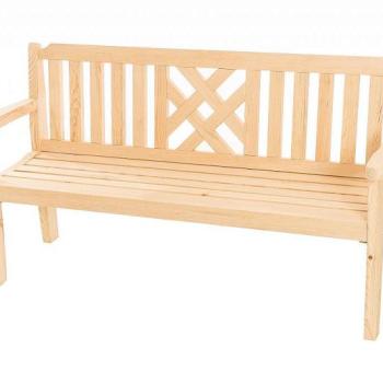 DEOKORK Masívne záhradné lavice z borovice ROMANTIC (32 mm) - rôzne dĺžky 180 cm obrázok