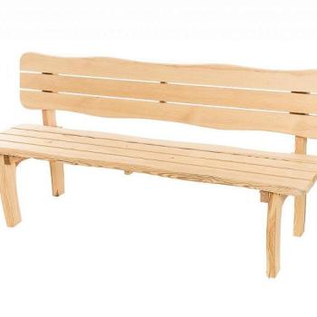 DEOKORK Masívne záhradné lavice z borovice VIKING (40 mm) - rôzne dĺžky 180 cm obrázok