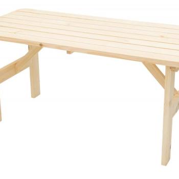 DEOKORK Masívny drevený záhradný stôl z borovice drevo 32 mm (150 cm) obrázok