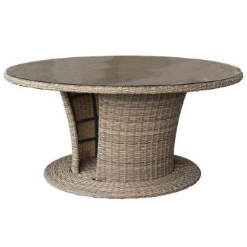 DEOKORK Ratanový stôl jedálenský BORNEO LUXURY priemer 160 cm (hnedá) obrázok