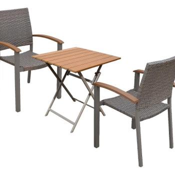 DEOKORK Záhradná ratanová zostava CALVIN BALCONY 1+2 (hnedá) obrázok