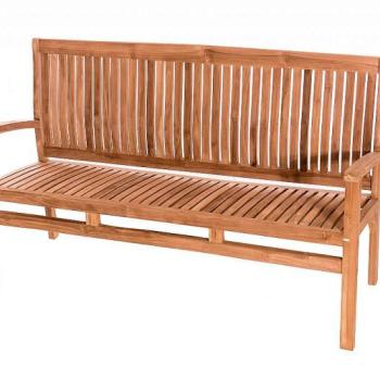 DEOKORK Záhradná teaková lavica HARMONY 120 cm obrázok