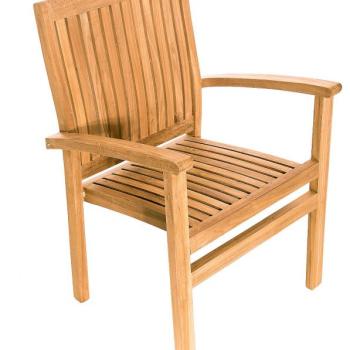 DEOKORK Záhradné pevné kreslo HARMONY (teak) obrázok