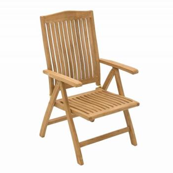 DEOKORK Záhradné teakové polohovacie kreslo LAGUNA (teak) obrázok