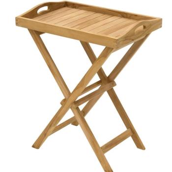 DEOKORK Záhradný odkládací stolík GAUDI (teak) obrázok