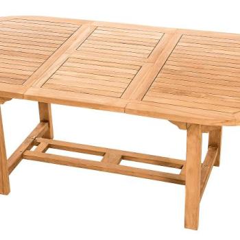 DEOKORK Záhradný oválný stôl SANTIAGO 160/210 x 100 cm (teak) obrázok