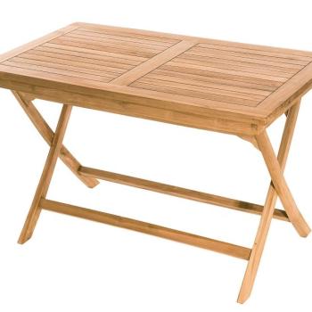 DEOKORK Záhradný skladací stôl obdĺžnik COIMBRA 120 x 70 cm (teak) obrázok