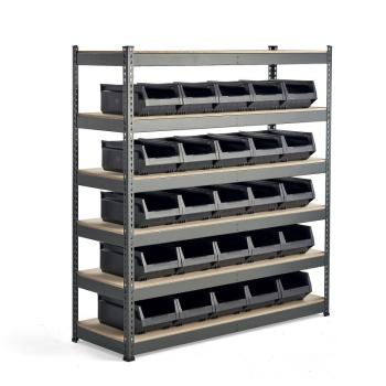 Dielenský regál COMBO s 25 plastovými boxami AJ 9000 obrázok