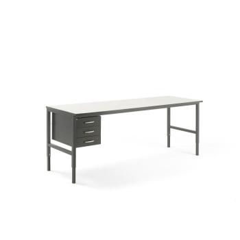 Dielenský stôl Cargo, 2400x750 mm, 3 zásuvky obrázok