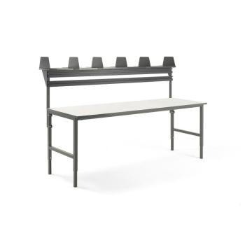 Dielenský stôl Cargo, 2400x750 mm, vrchná polica + 2 koľajnice obrázok