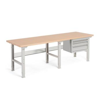 Dielenský stôl Robust s 3 zásuvkami, 2500x800 mm obrázok