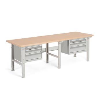 Dielenský stôl Robust so 6 zásuvkami, 2500x800 mm obrázok