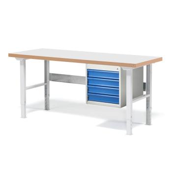 Dielenský stôl Solid 750, 4 zásuvky, nosnosť 750 kg, 1500x800 mm, laminát obrázok
